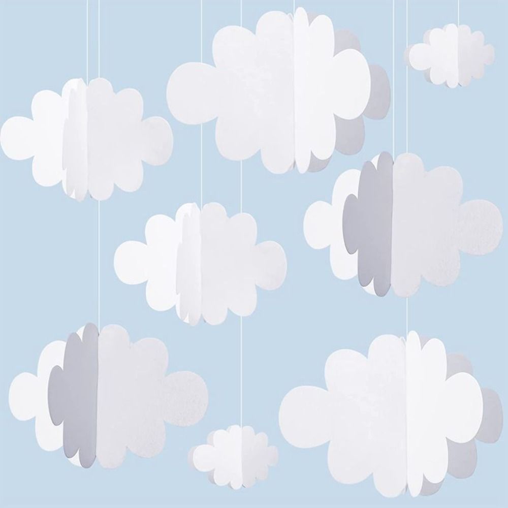 9pcs, Clouds Decorations For Ceiling, Cotton Simulation Hanging Cloud  Decoration, 3D Artificial Fake Clouds Props For Wedding Stage Show Party  Decor (