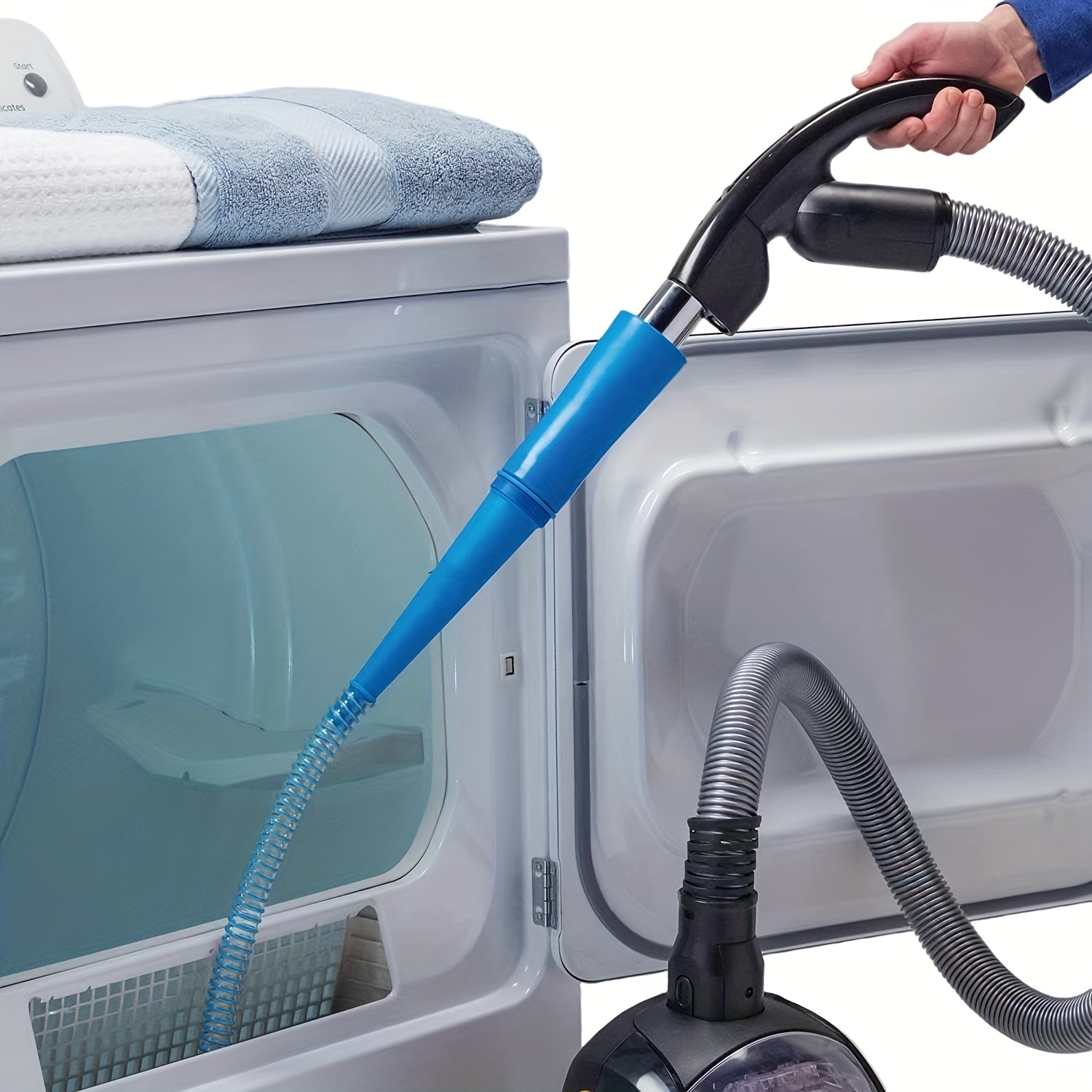 1pc Dryer Vent Cleaner Kit Vacuum Attachment Bendable Dryer Lint