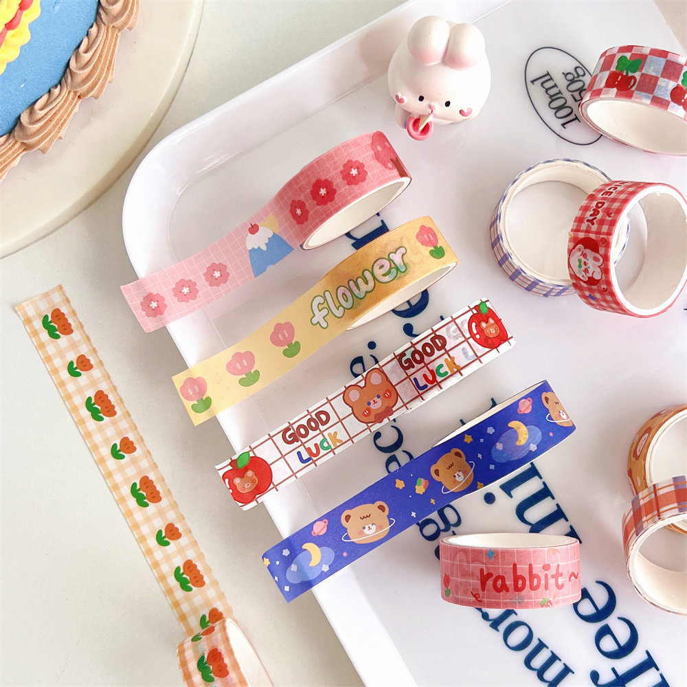 Cute Doodle Love Paper Tape Diy Hand Account Sticker Journal - Temu