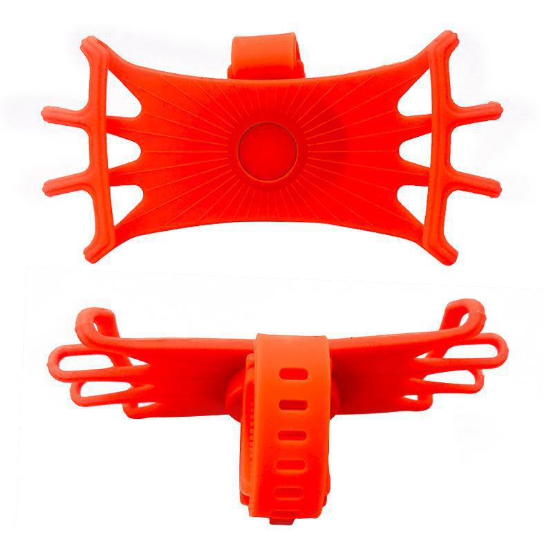 360? Rotatable Outdoor Bicycle Cell Phone Stand, Silicone Handle Mobile Phone Holder