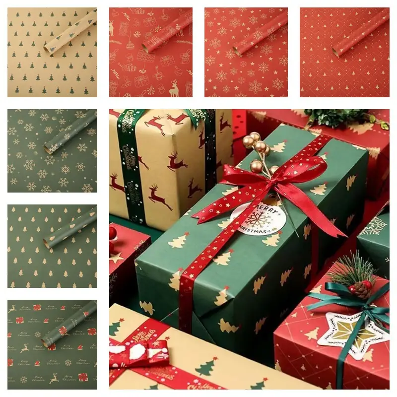 Foldable Christmas Wrapping Paper Christmas Gift Decoration - Temu