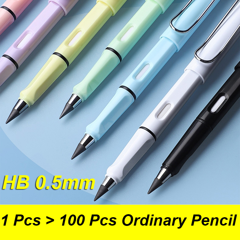 Unlimited Writing Pens Retractable Eternal Pencil Novelty No - Temu