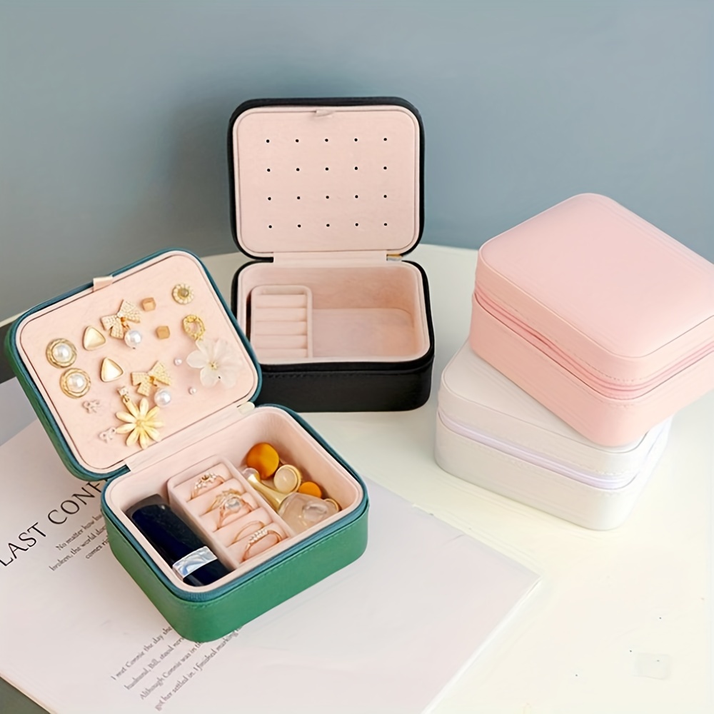 Travel Jewelry Organizer Small Portable Jewelry Box For - Temu