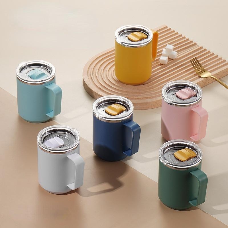 304 Stainless Steel Cute Small Coffee Cup With Lid Portable - Temu