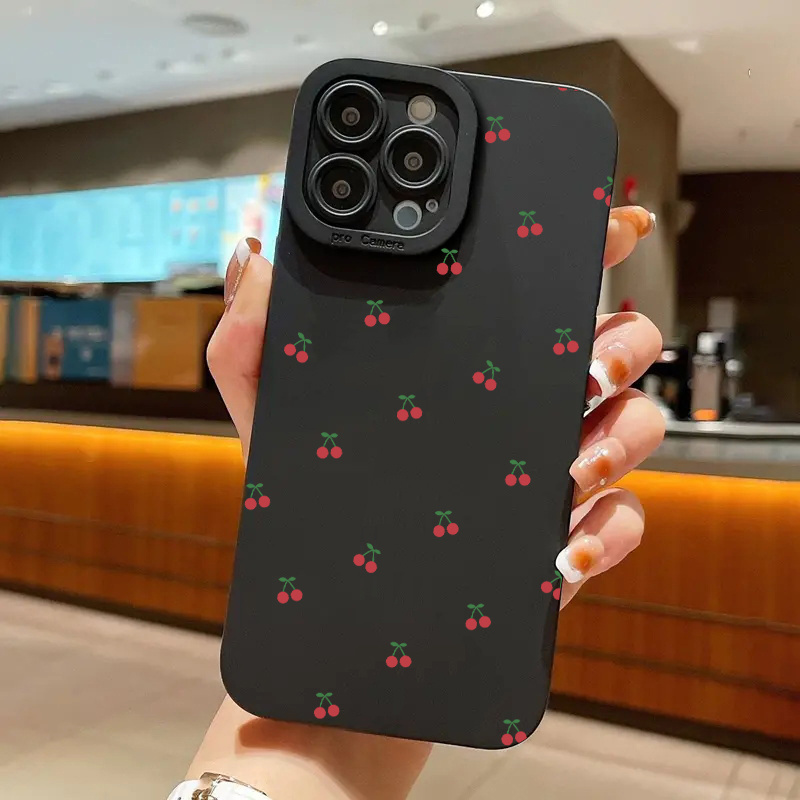 

The Fashionable Red Cherry Picture Full-package Fall-proof Mobile Phone Case Is Suitable For Iphone11 12 13 15.