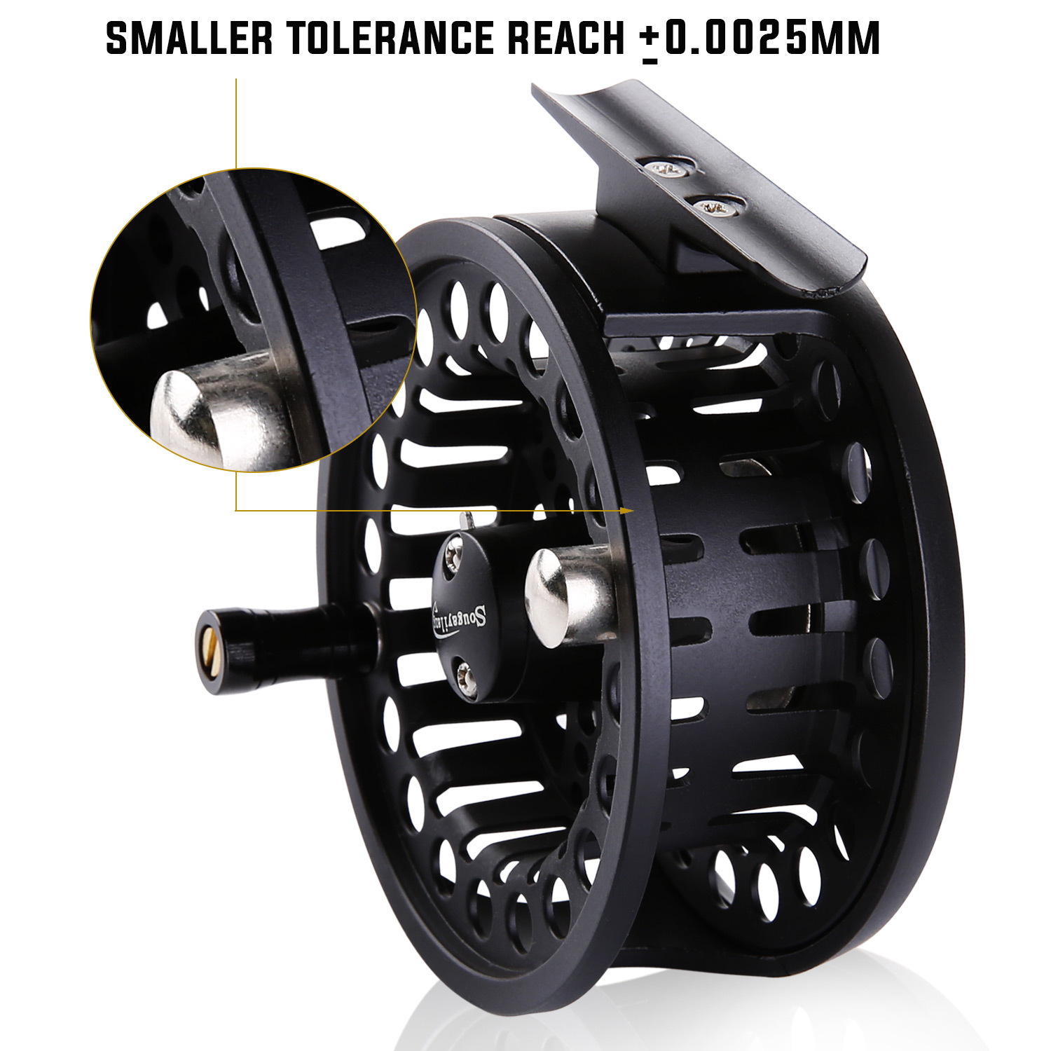 Sougayilang Full Metal Fly Fishing Reel 5/6 7/8 WT Large Arbor with CNC  Aluminum Alloy Spool Fly Fishing Reels for Trout Fishing