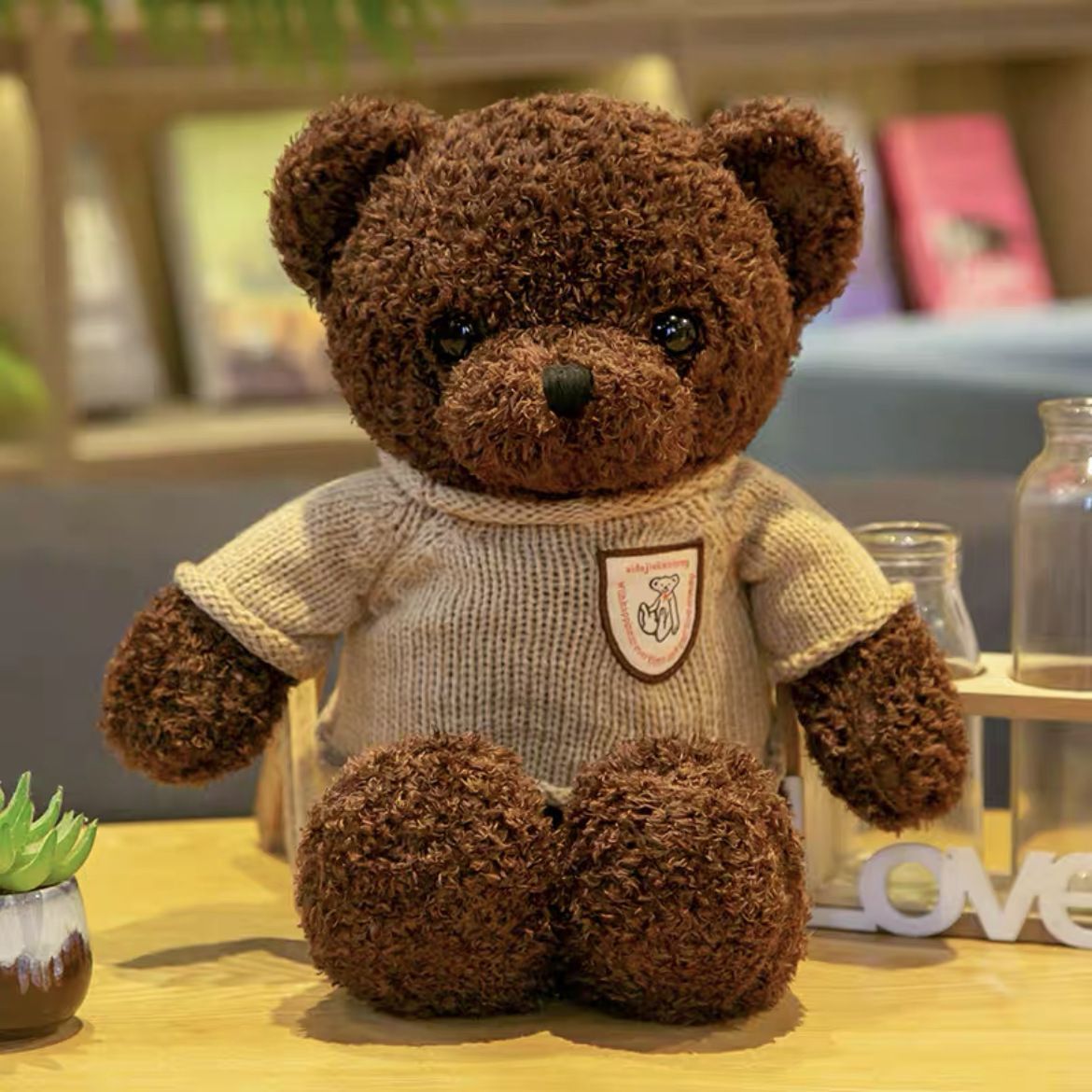 Teddy Bear Doll Sweater Bear Doll Dressing Little Bear Plush Temu