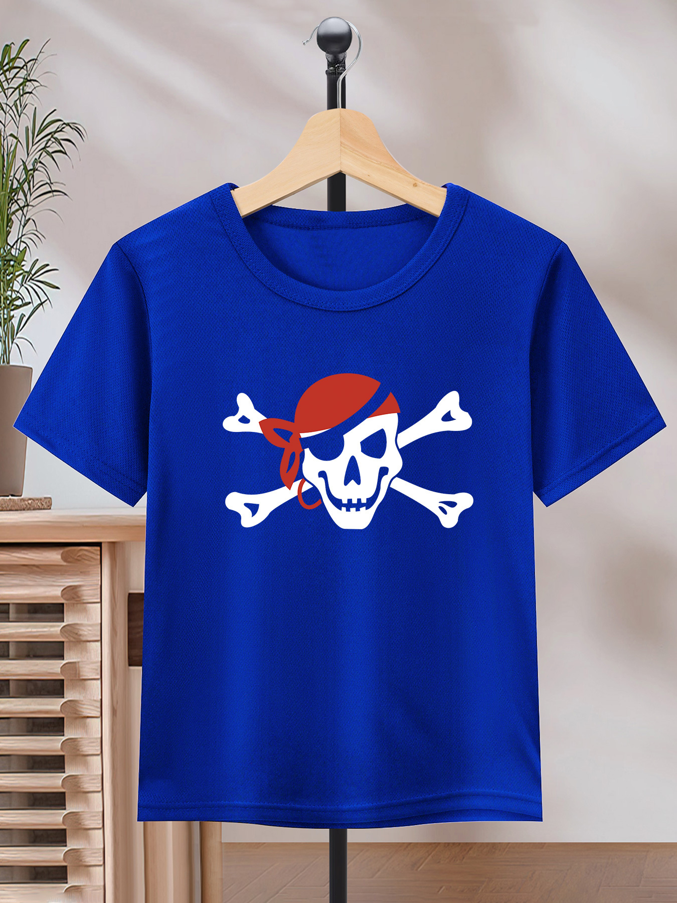 Pirate Skull Print Tee Shirt, Tee For Men, Casual Short Sleeve T-shirt For  Summer Spring Fall, Tops As Gifts - Temu