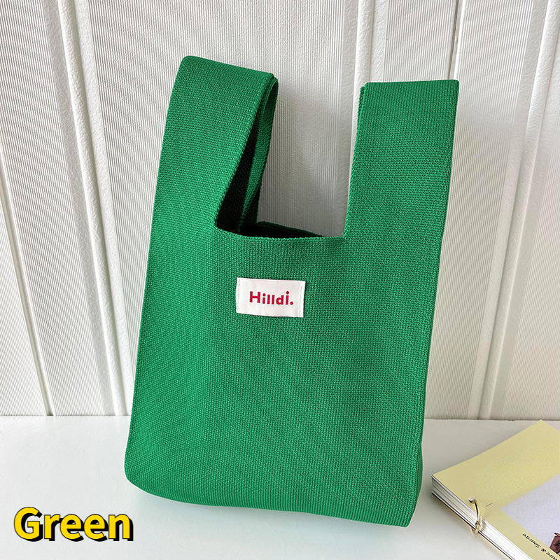 Mini simple solid color tote bag stylish small bag