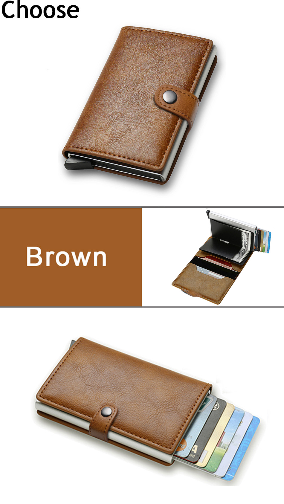 1pc Men's Rfid Carbon Fiber Credit Cards Holder, Rfid Mini Business Credit Card Holder, Ideal Gift For Men