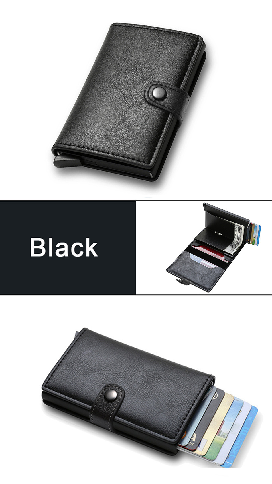 1pc Men's Rfid Carbon Fiber Credit Cards Holder, Rfid Mini Business Credit Card Holder, Ideal Gift For Men