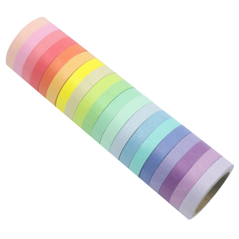 Plain Color Paper Tapes Simple Thin Masking Tape For Diy - Temu