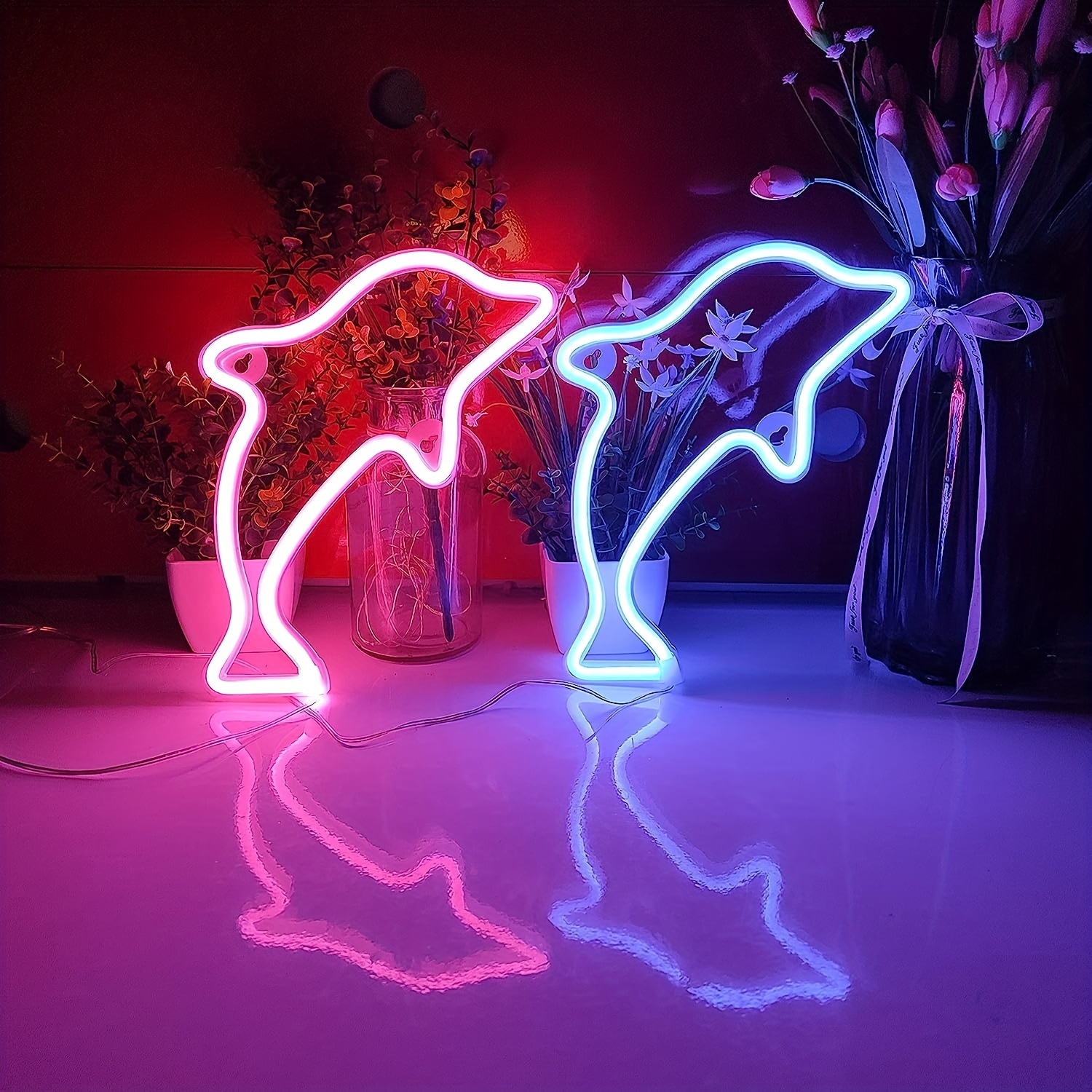 USB Neon Light Flamingo Shaped Sign Neon Moon Lights Lighting Wall Decor  Led Lights For Wedding