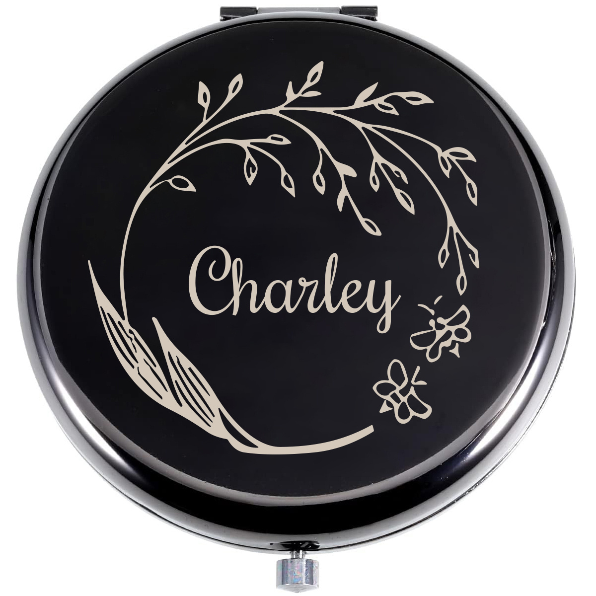TEMU (custom Name) Custom Name Creative Gift Color Compact Pocket Makeup Fold Family Mirror Gift Birthday Gift Party Gift