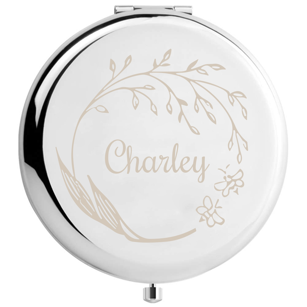 (custom Name) Custom Name Creative Gift Color Compact Pocket Makeup Fold Family Mirror Gift Birthday Gift Party Gift
