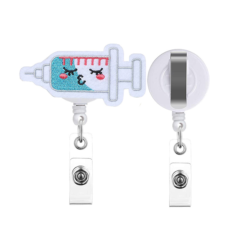 Embroidery Patterns Retractable Id Badge Holder Badge Reels - Temu Canada