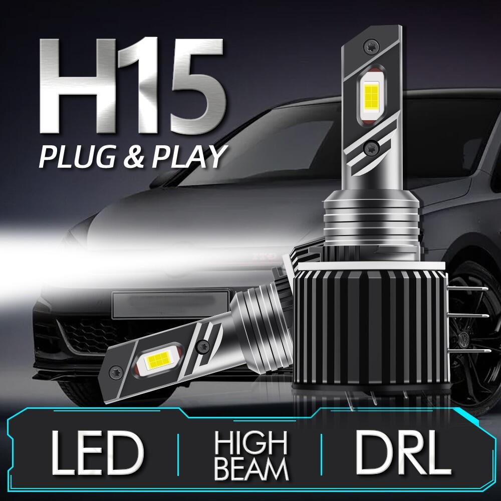 1 Paar LED-Scheinwerferlampe H15 Fernlicht DRL-Tagfahrlicht Für
