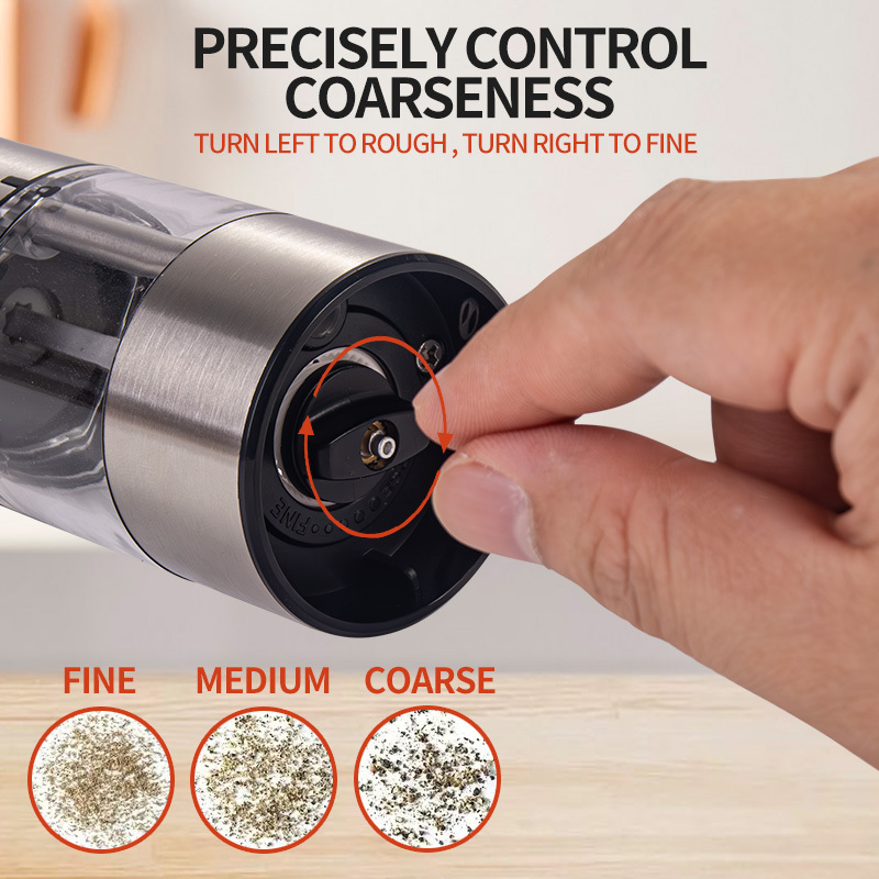 Electric Automatic Mill Pepper And Salt Grinder USB Charging Spice