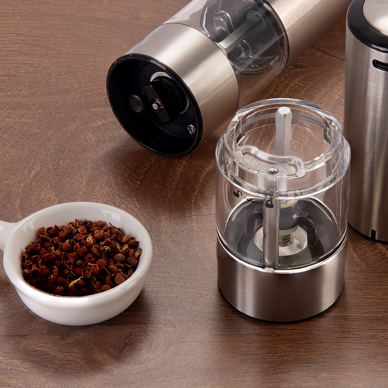 Pepper Grinder, Household Sea Salt Ginder, Electric Adjustable