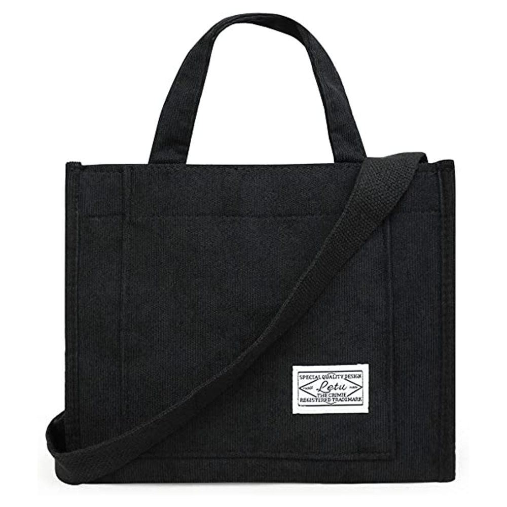 Women Fashion School Bags Corduroy magnetic button Shoulder Canvas Tote Bags