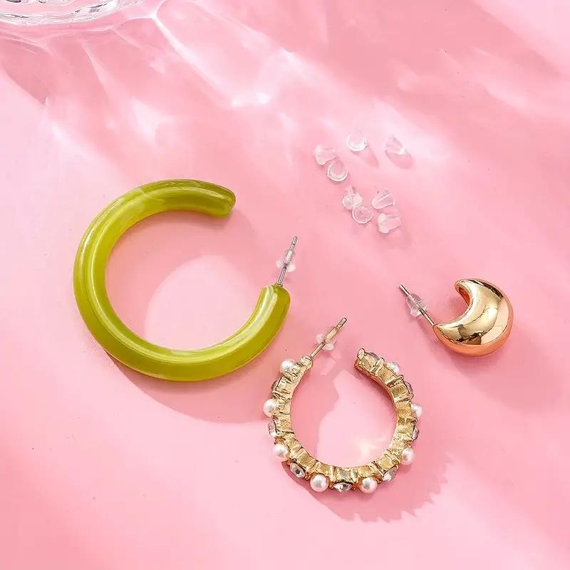  6 Styles Silicone Earring Backs For Studs, 600 Pcs Clear  Soft Earring Backings Hypoallergenic Plastic Rubber Earring Backs Clutch  Stoppers Replacement Kits For Fish Hook Earring Studs Hoops