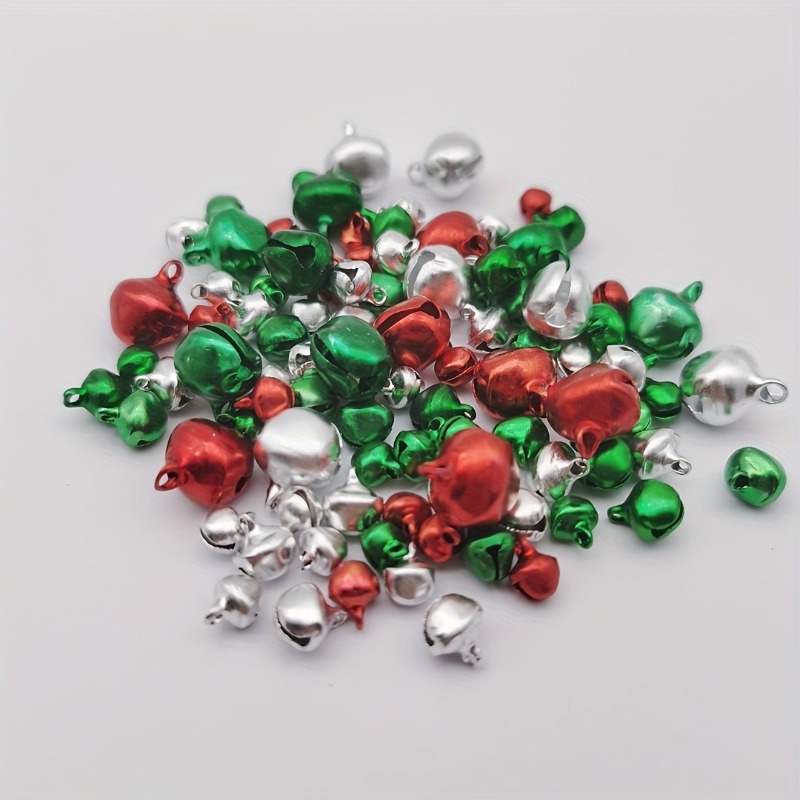 200pcs Jingle Bells for Crafts, 0.4/0.5/0.6 inch Small Colorful Craft Bells in 4