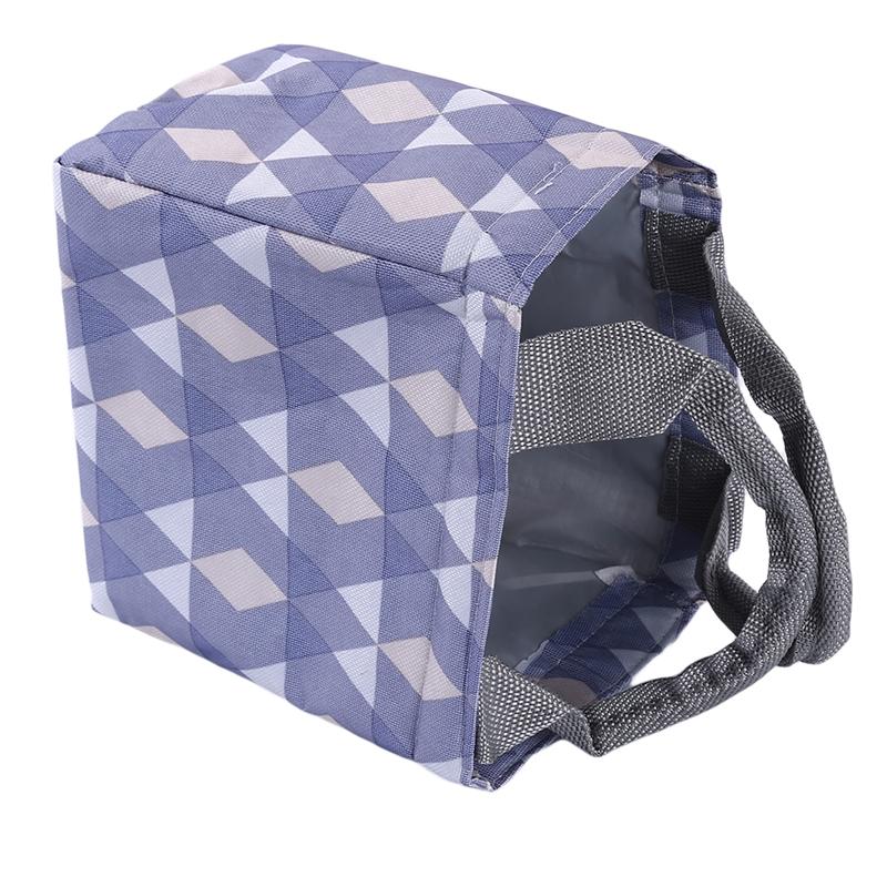 1pc Checkered Pattern Portable Lunch Bag