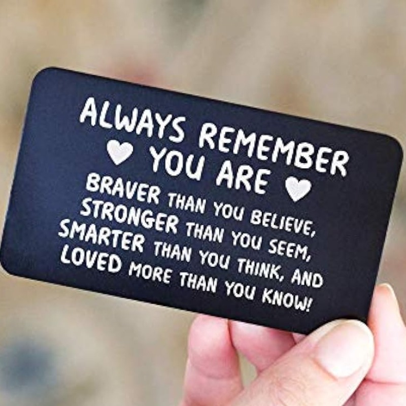 

Engraved Metal Wallet Card, Card For Expressing Love, Wallet Card & Gift For Birthday, Boyfriend