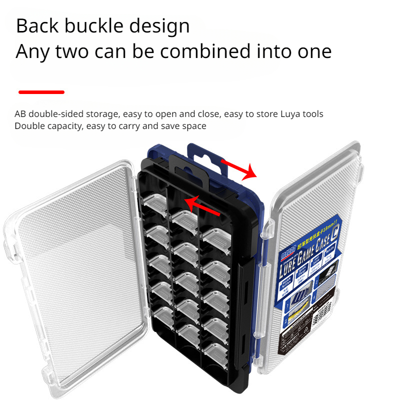 Organize Fishing Tackle Box Portable Multi layer Storage Box