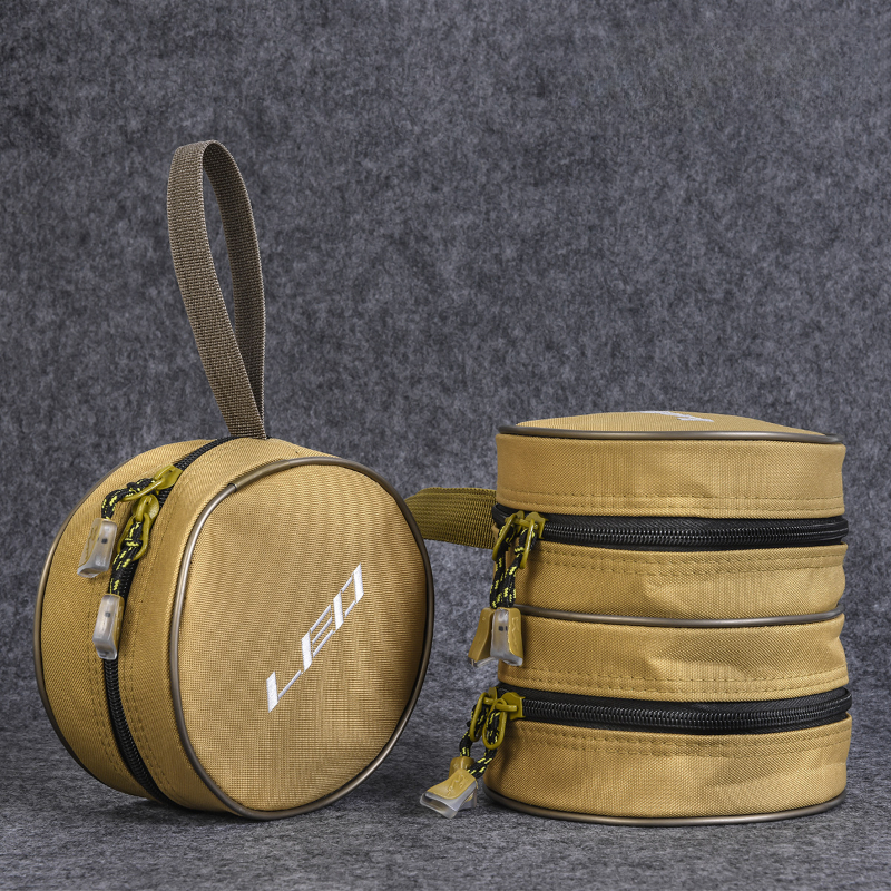 Portable Canvas Fishing Reel Bag Single/double Layer - Temu