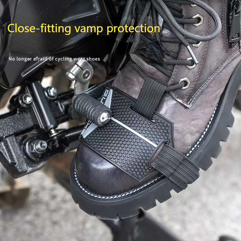 Protectores de almohadilla de cambio de marchas para motocicleta, cubierta  de zapato ajustable para Moto, Protector de bota antideslizante negro para  montar en Moto, Accesorios Negros - AliExpress