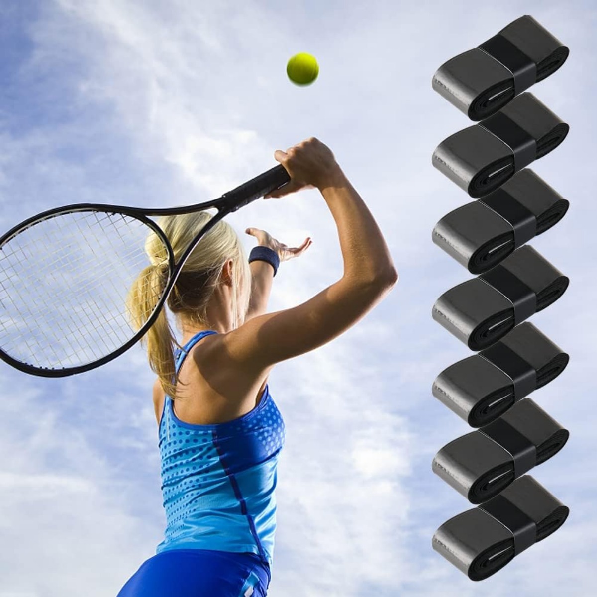BZKSER Grip Padel - 6 Piezas Agarre para Raqueta de bádminton,Grip Tenis,Cinta  de Agarre para Raqueta de Tenis, Raqueta de Tenis antivibración, Cubra su  Raqueta para un Mejor Rendimiento : : Deportes