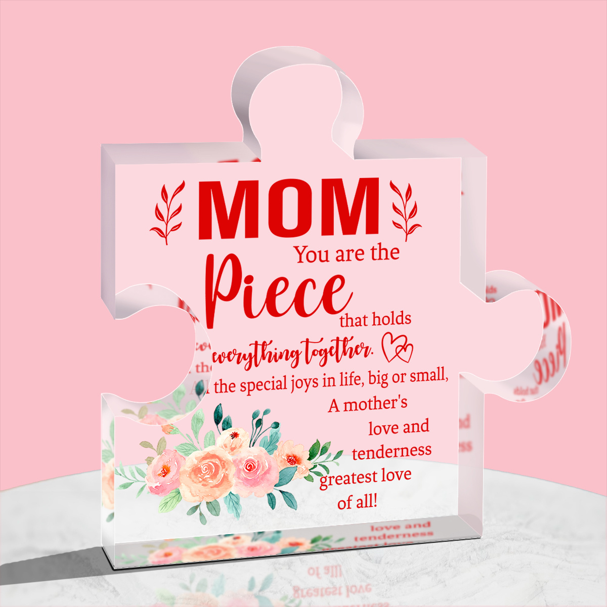 1pc Cadeau Maman Cadeaux D'anniversaire Pour Maman De Filles Fils Cadeaux  Significatifs Pour Mère Plaque