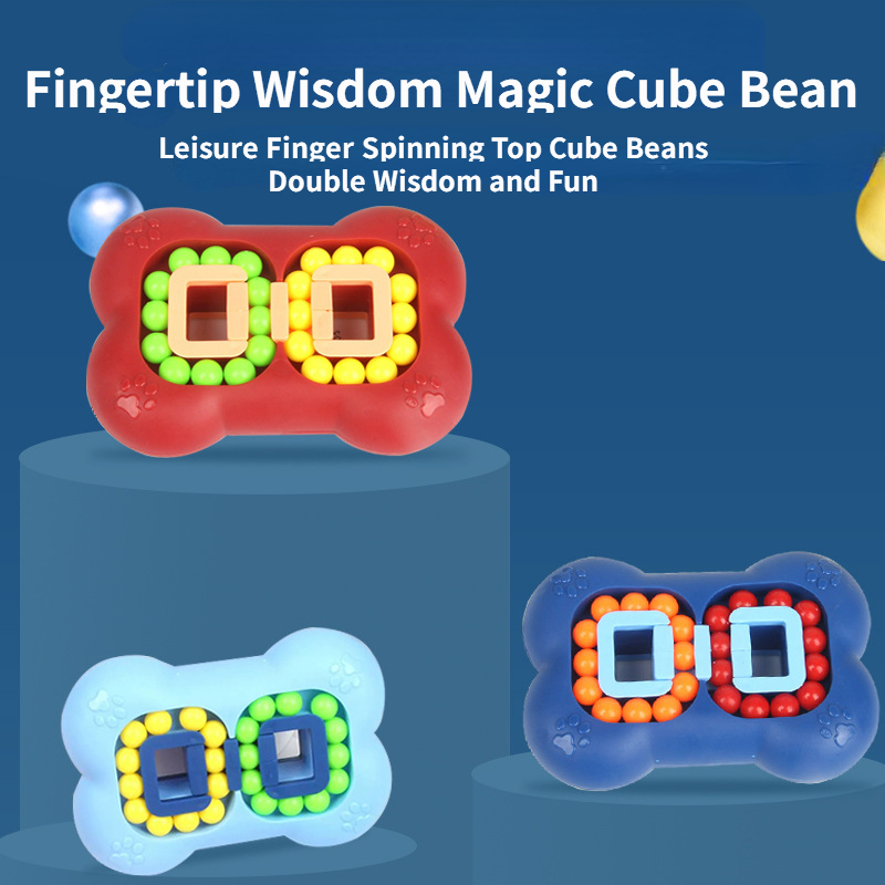 Intelligence Fingertip Fidget Toy top anti-pressure spinning magic bean  cube Toy