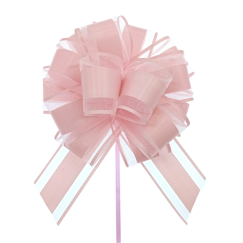 Instabows 5 Pink Ribbon Pull Bows for Gift Wrapping Large Christmas Or  Birthday Present 5 Pack of Pull Bow Nice for Easter Or Gift Basket Perfect  As