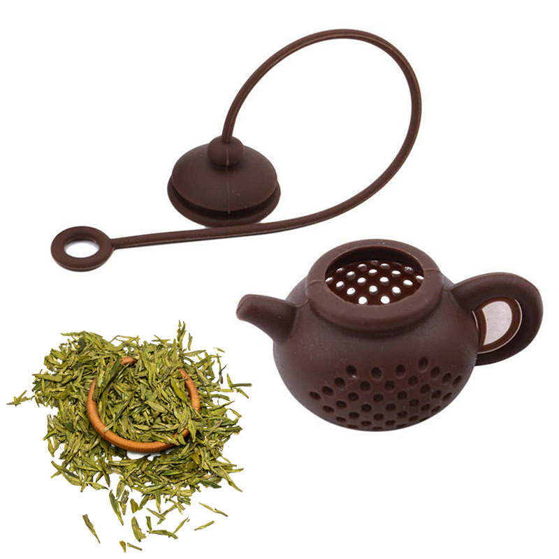 Durable Silicone Teapot Shape Tea Infuser Filter, Tea Bag Leaf