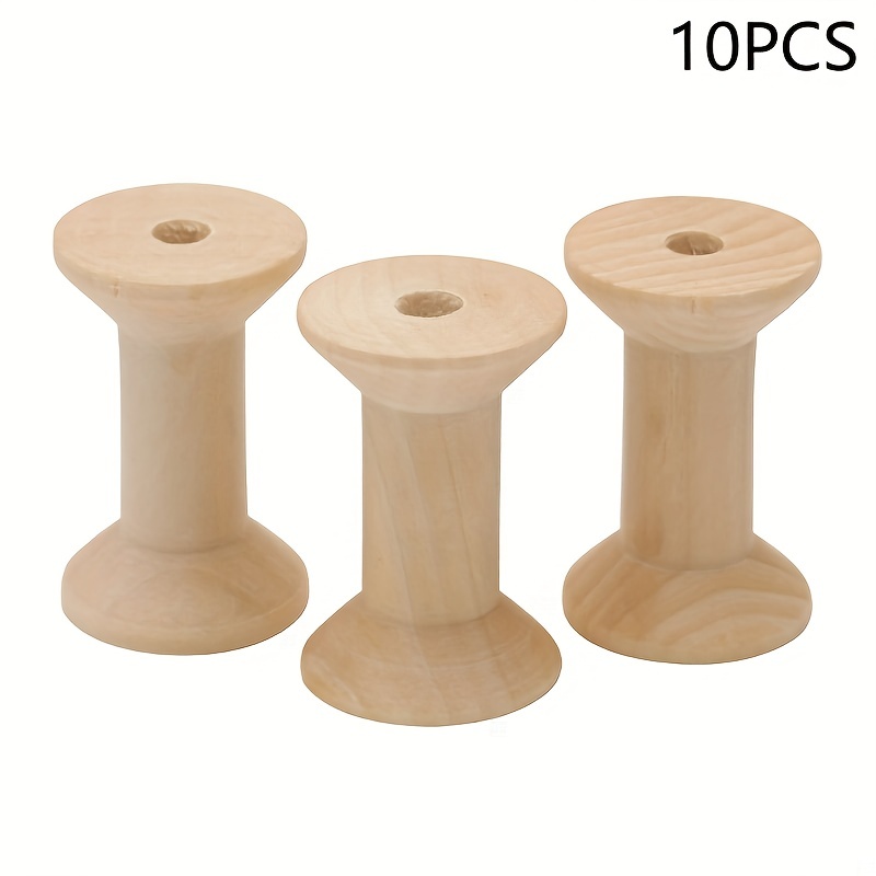 Wooden Spools Small Wooden Spools For Handicrafts And Diy - Temu
