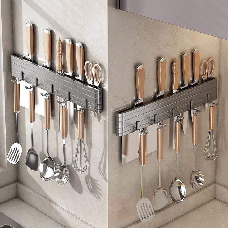 Kitchen Wall Mounted Holder Cutlery Utensil Holders Rack Knife