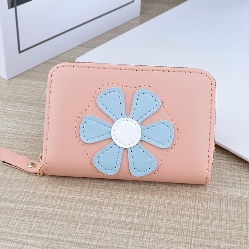 Small Leather Wallet Cute Women's Wallets Small Floral 