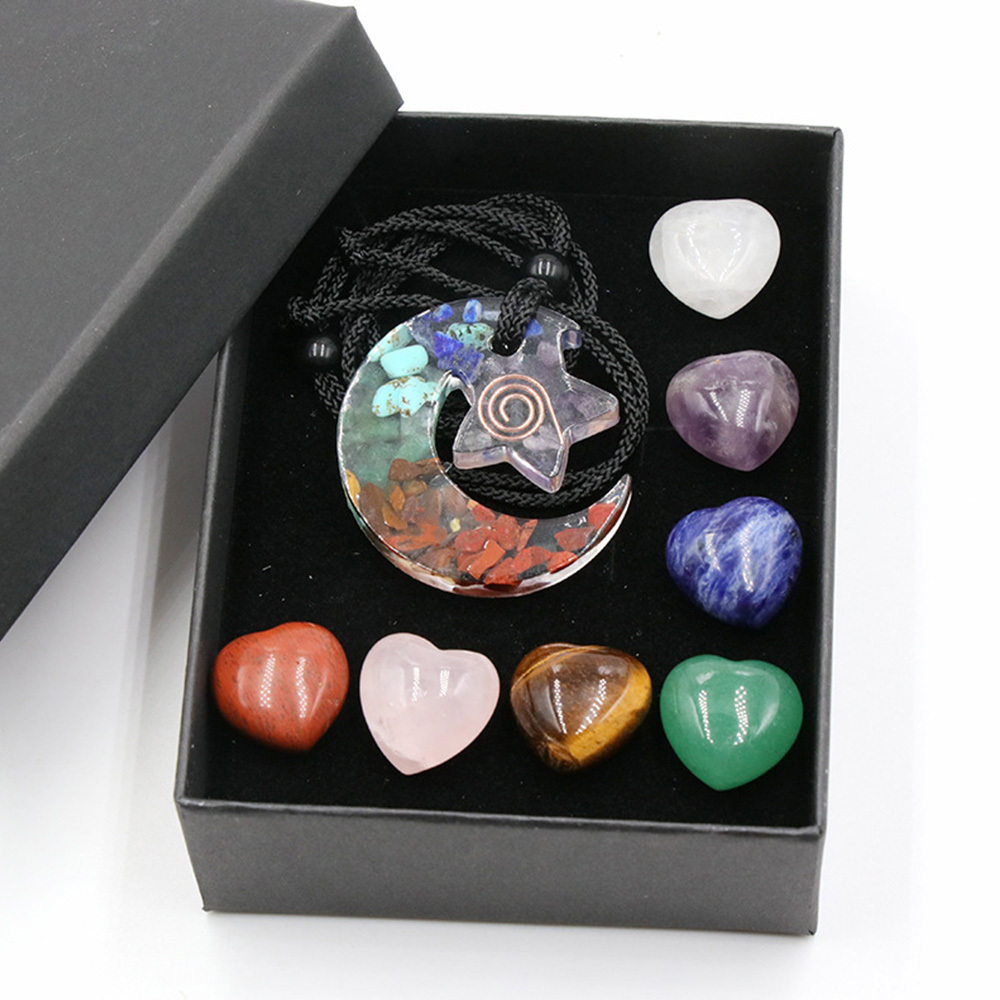 Colorful Gravel Natural Energy Stone Resin Moon Star Heart Temu