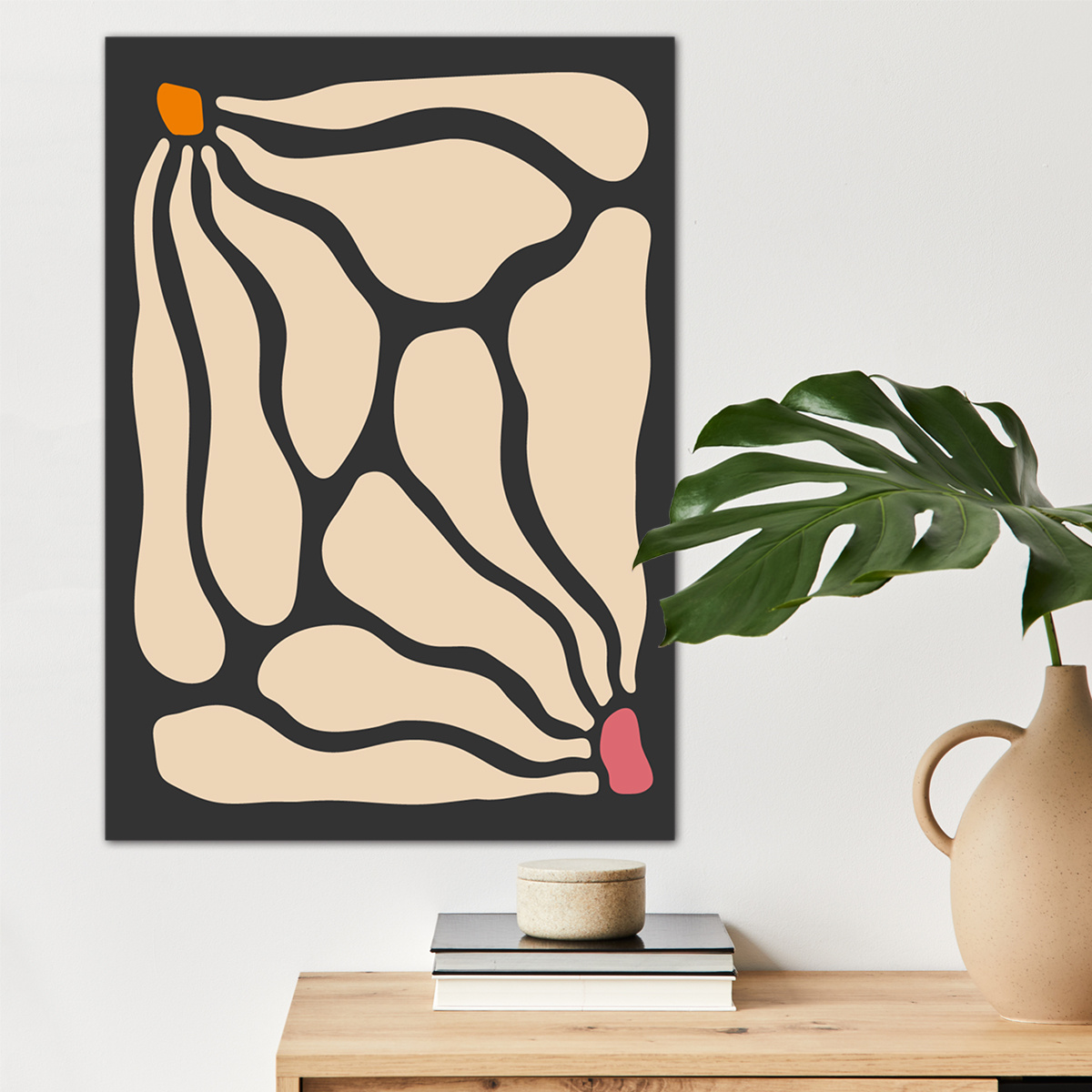 Boho Chic Matisse Leaf Canvas Wall Art for Aesthetic Room Decor – DormVibes