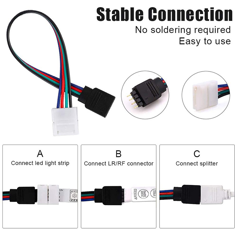 Connecteur LED RVB 5050 Connectez la bande LED Smd 5050 RVB aux