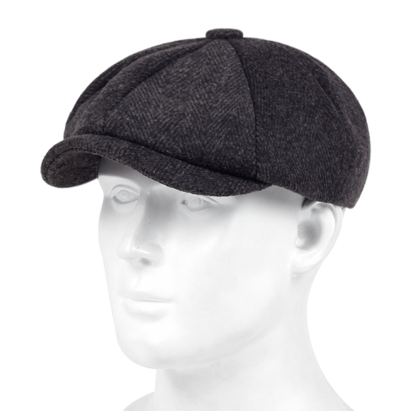 Autumn Winter Octagonal Berets Newsboy Cap Painter Hats Men - Temu