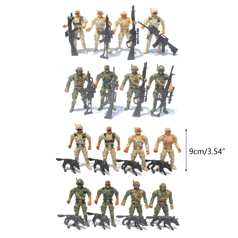 8pzas - Juguete - Muñecos Soldados Ejército/fuerzas Especiales
