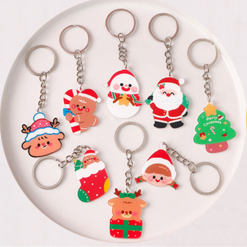 Porte-clés de voiture en alliage de zinc pour homme, femme, décoration de  voiture, cadeau de Noël parfait (rouge)