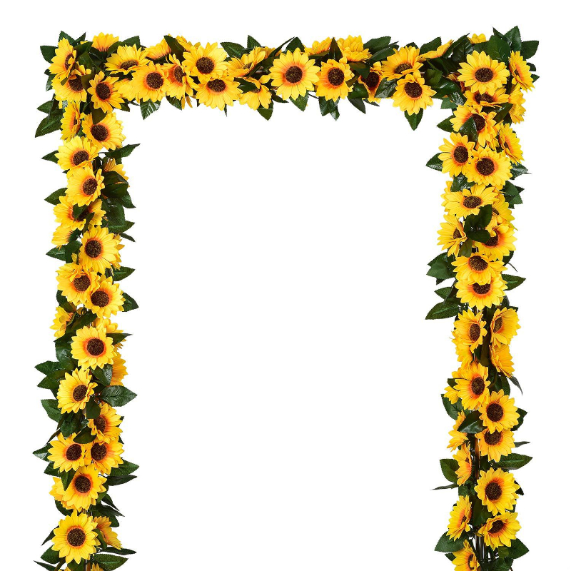 

1pc 16ft Sunflower Garland - Add A Touch Of Beauty To Your Home Decor, Weddings, Parties & More