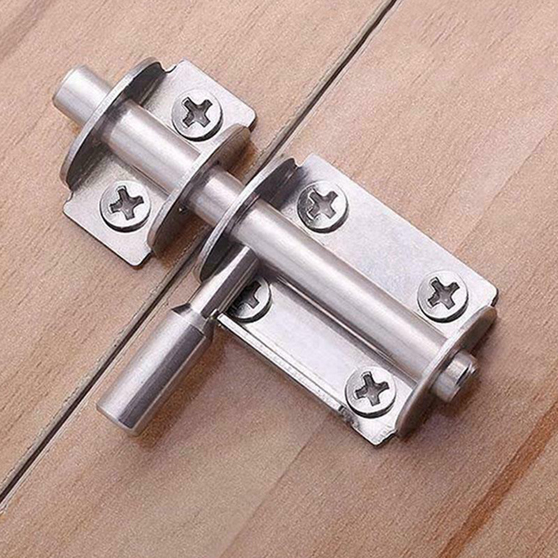 

Stainless Steel Door Latch Solid Sliding Bolts Latch Hasp Home Hardware Gate Safety Toilet Door Lock