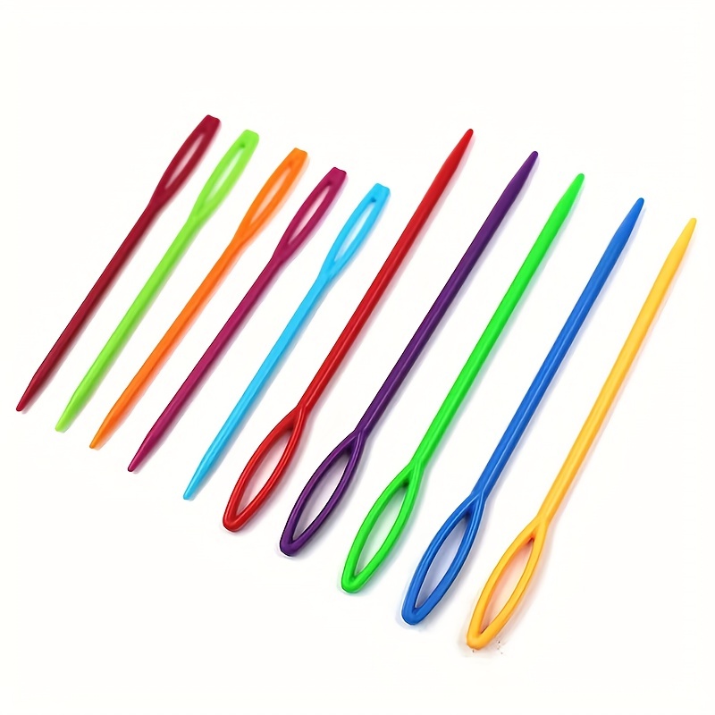 Mixed Color Plastic Knitting Needles Crochet Hooks Wool Yarn - Temu