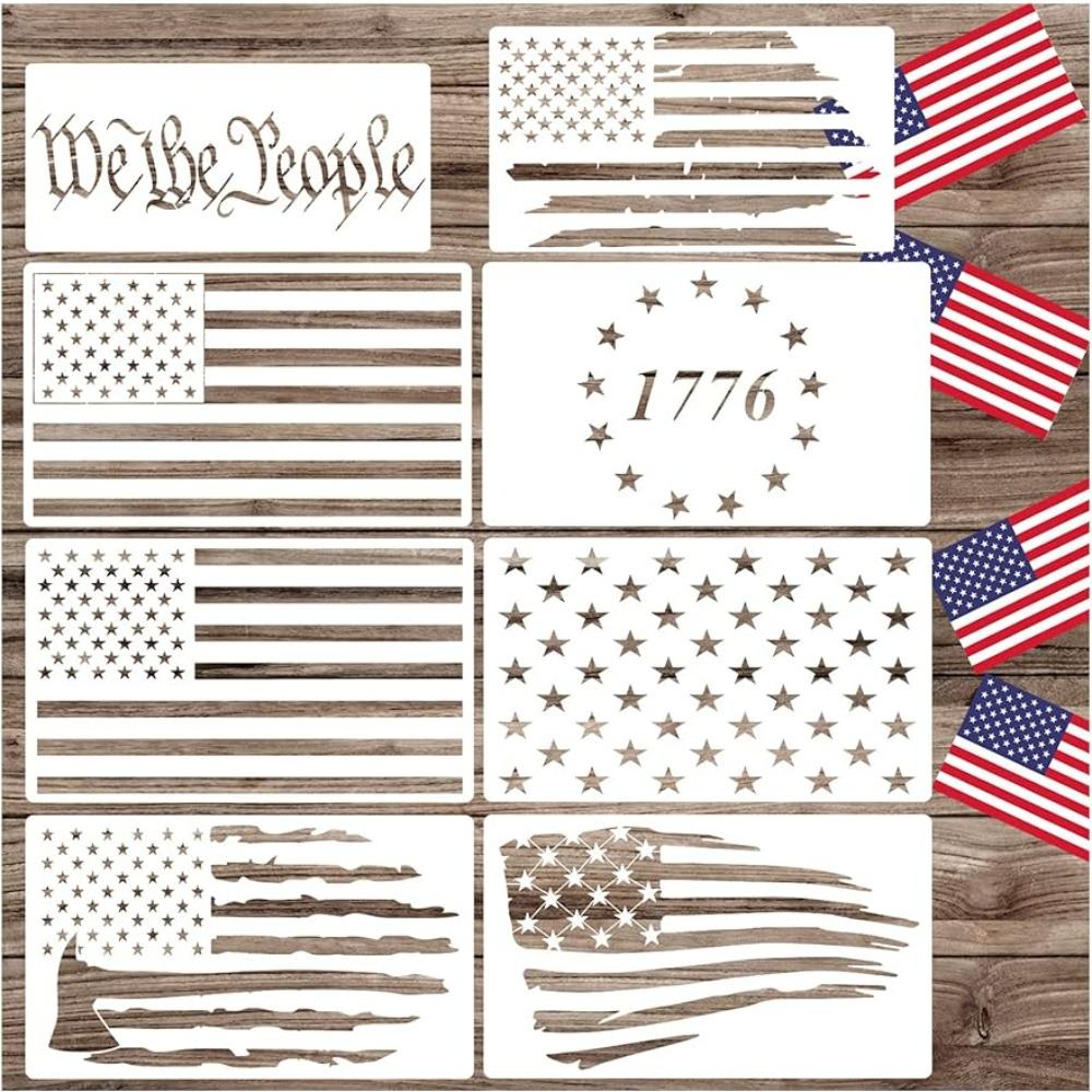 Large American Flag Stencil Star Stencils for Painting 50 Stars Military  Template for Flag Patriotic Wood Burning Stencils for Spray Painting on  Shirt