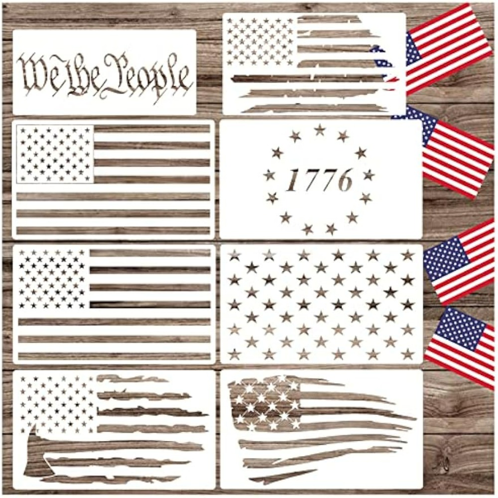 American Flag Stencil Star Stencils for Painting Union 50 Stars 1776 12 flag